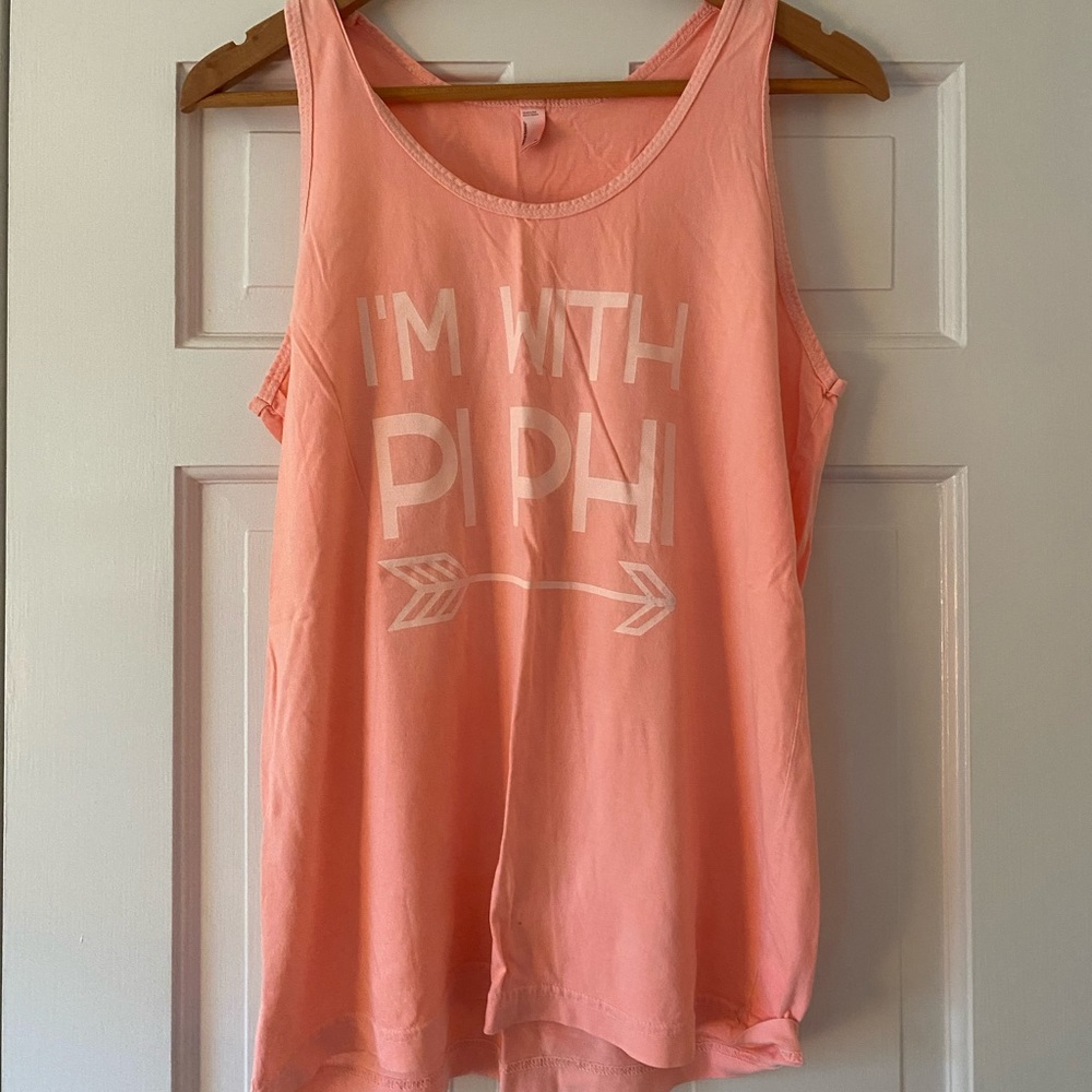 Pi Phi Tank - pink, super soft (american apparel)